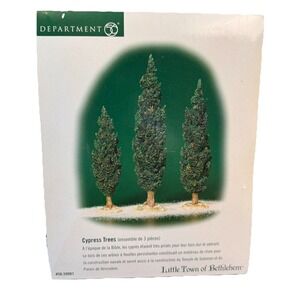 Dept 56 Cypress Trees Set of 3 #56.59907 Little Town of Bethlehem